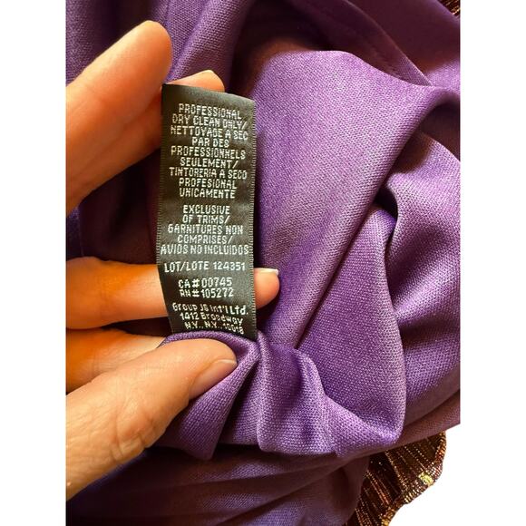 Monique Lhuillier purple and gold gown
 - Size - Picture 12 of 16